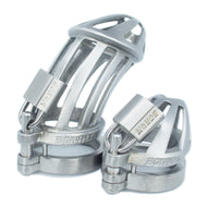 BON4MExtreme micro and extra large high quality chastity cage package in stainless steel