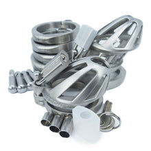 Load image into Gallery viewer, BON4Mplus small optimal male chastity package in stainless steel
