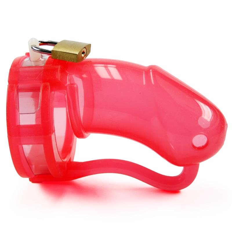 BON4L large red silicone penis cage