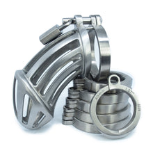Load image into Gallery viewer, BON4MXL high quality extra large chastity cage in stainless steel
