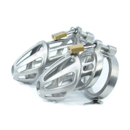 BON4Mplus Solid stainless steel dual cage chastity package